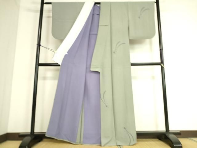 平和屋着物▽世界的人形師 辻村寿三郎 ジュサブロー 小紋 単衣 兎 舞桜