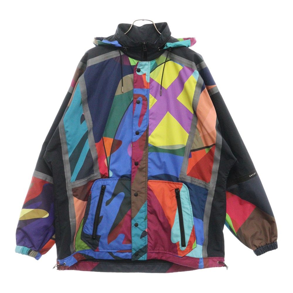 Sacai (サカイ) 21AW ×KAWS Packable Blouson カウズ 総柄ナイロンジャケット ジップアップマウンテンパーカー マルチ  21-02563M - メルカリ