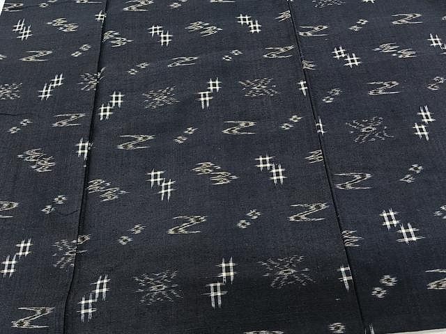 平和屋着物▽本場琉球絣紬 単衣 正絹 逸品 CAAX2485xi