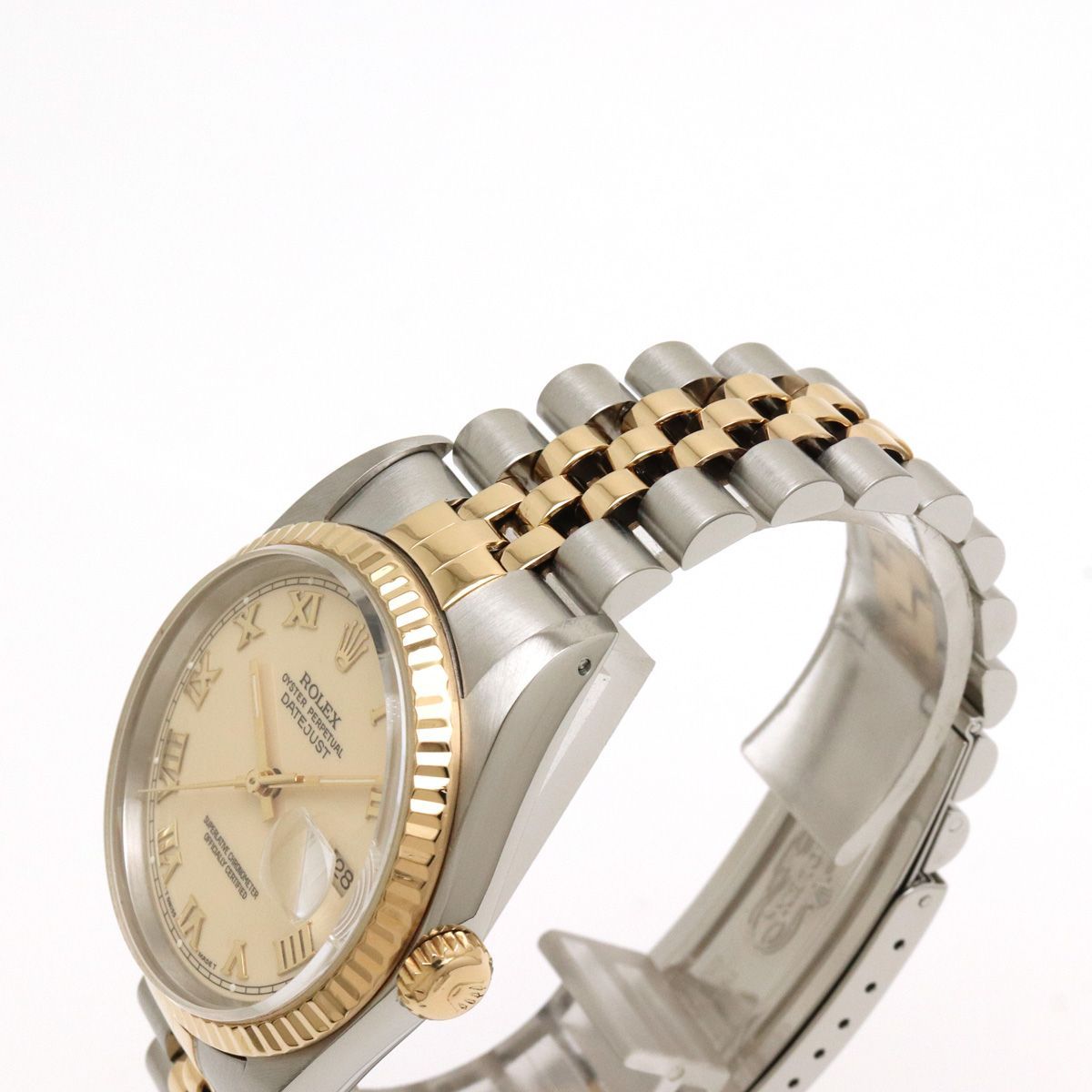 ロレックス デイトジャスト アイボリー文字盤 SS/YG （12370046  