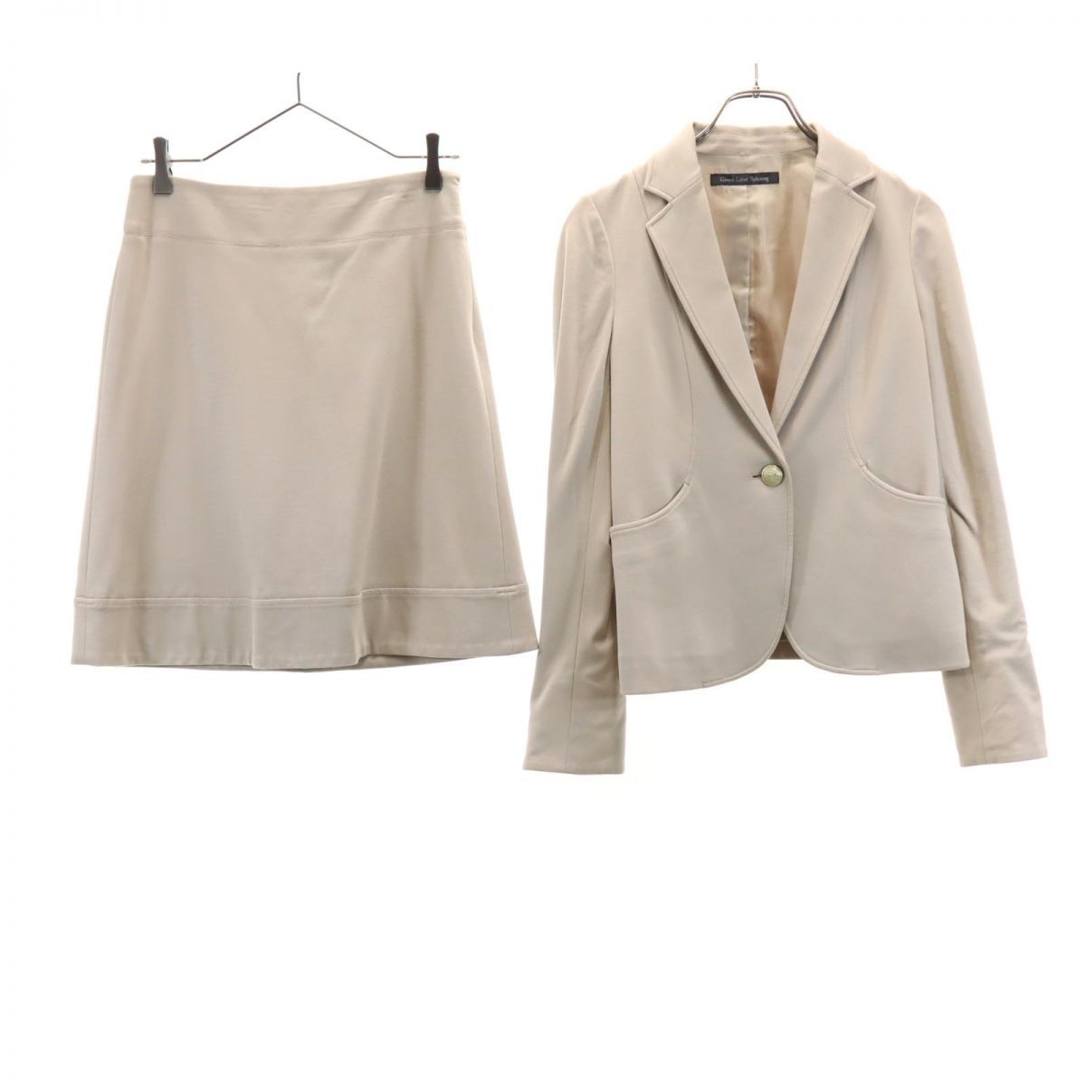 【green label relaxing】ベージュ スカートスーツ 上下セット グリーンレーベルリラクシング UNITED ARROWS スカートスーツ 上下