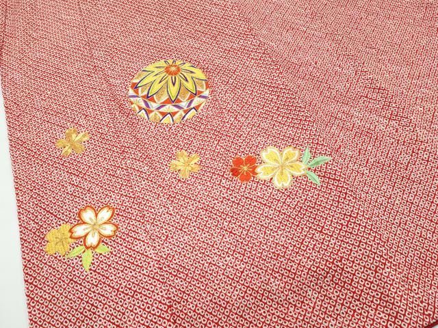  平和屋着物 上 七五三 女の子 7歳 祝着 総絞り 総刺繍 駒刺繍 花毬文 s 5 着物 着物ドレス 着物 浴衣 和小物