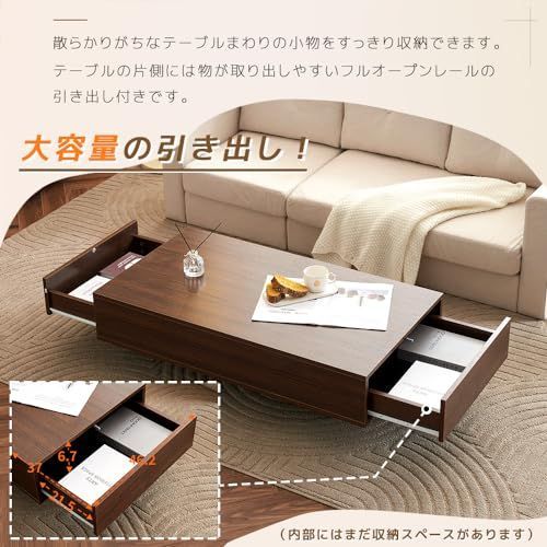 直接受渡 木製 幅100×奥行き55 引き出し付き ホワイト 収納付き インテリア リビングテーブル ローテーブル オーエスジェイ OSJ