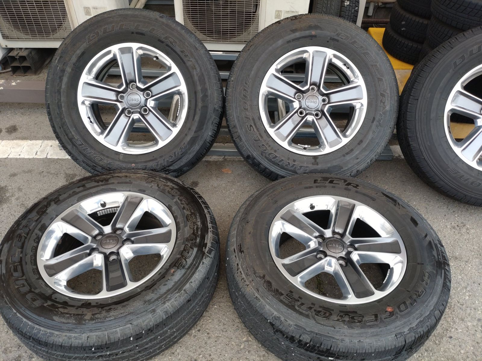 Jeep ジープ JL36 ラングラー 純正 ホイール タイヤ 5本セット 18インチ 127-5H 7.5J 44.45＆ ブリヂストン デューラー255|70R18