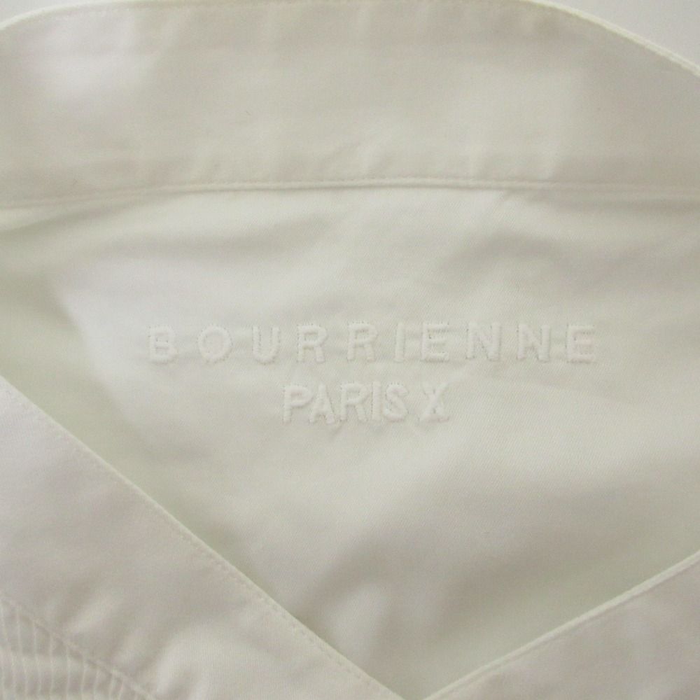 良品 BOURRIENNE Paris X ブリエンヌパリディス バンドカラーシャツ ブラウス 38 ホワイト レディース 古着 中古 USED BOURRIENNE ParisX（ブリエンヌパリディス）の「BOURRIENNE PARIS X