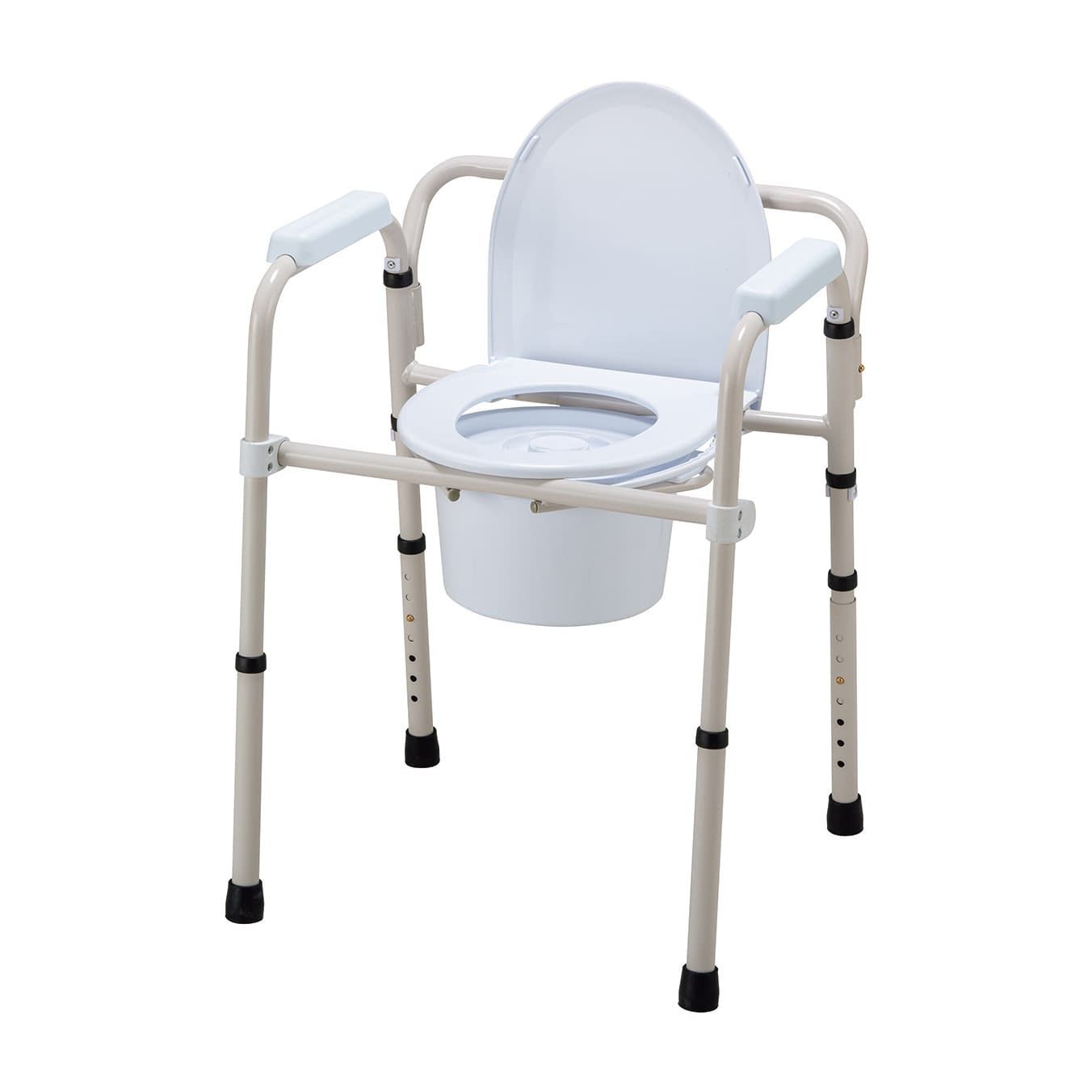マツヨシ ポータブルトイレチェア 25-3262-00 マツヨシ 松吉医科器械 MY-1251 オリタタミシキ