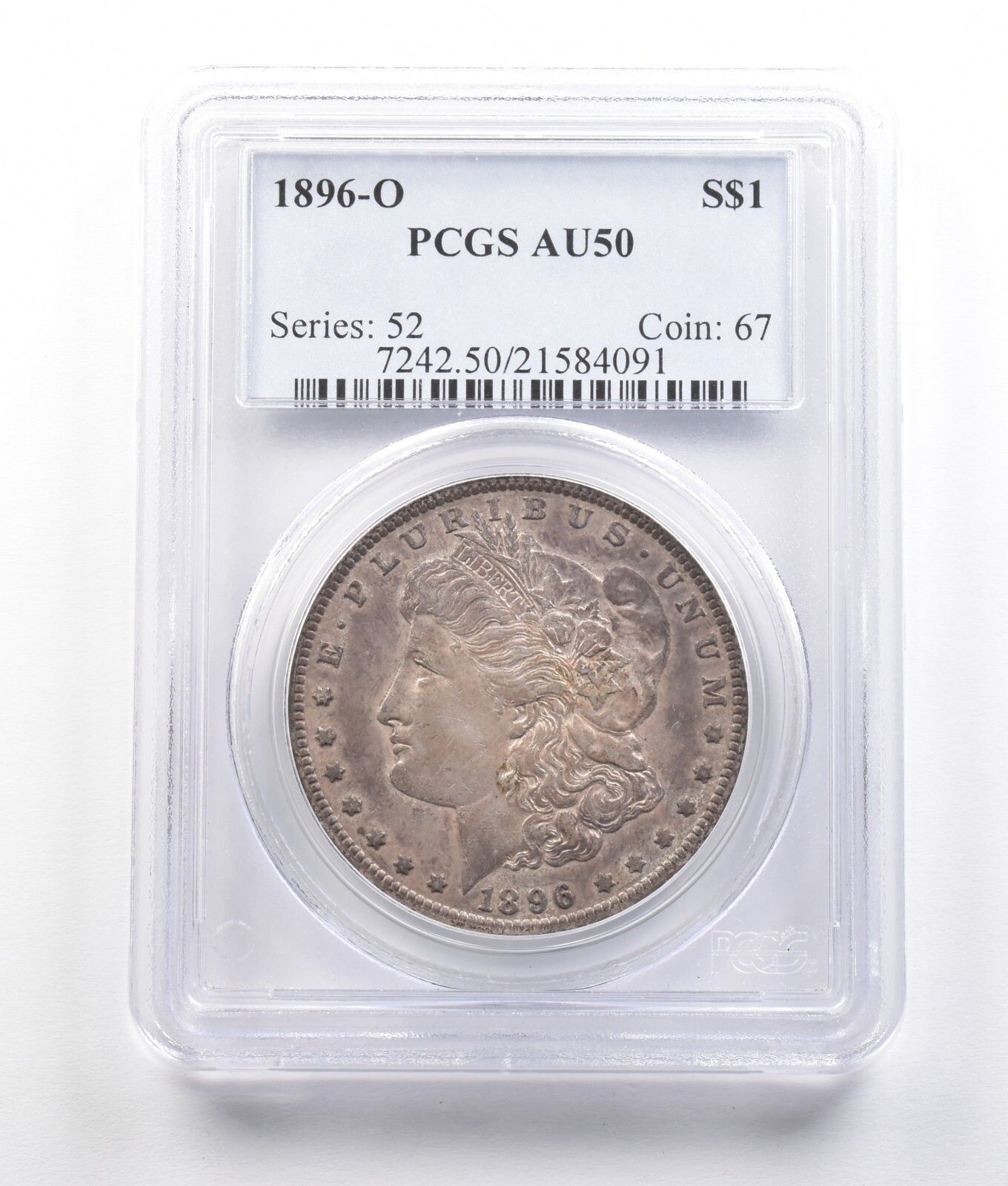 1896-O モルガン銀貨 AU50 PCGS *2780