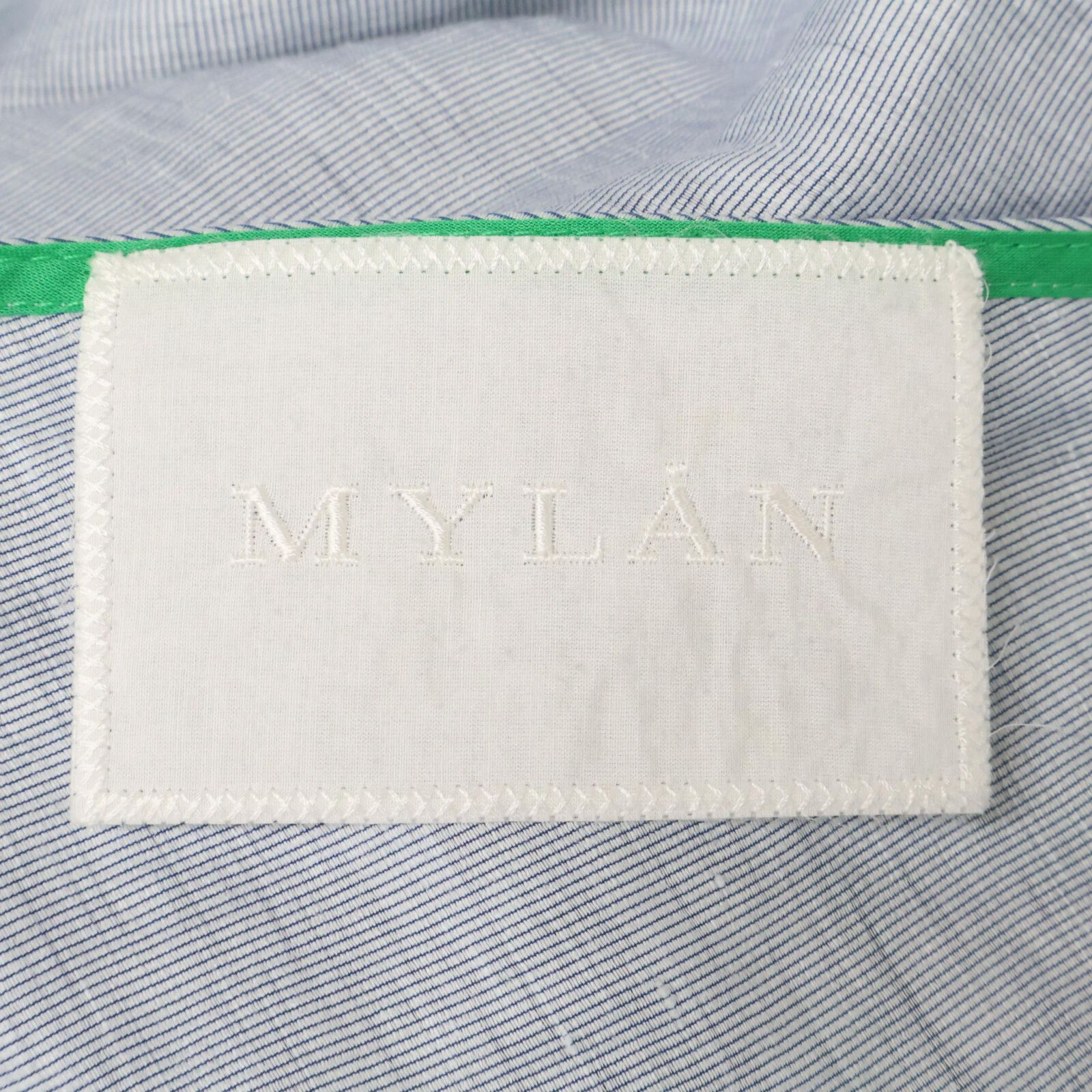 MYLAN マイラン 23SS ﾌﾞﾙｰ MY23SS-OP025 Shine Linen V Neck Dress F  
