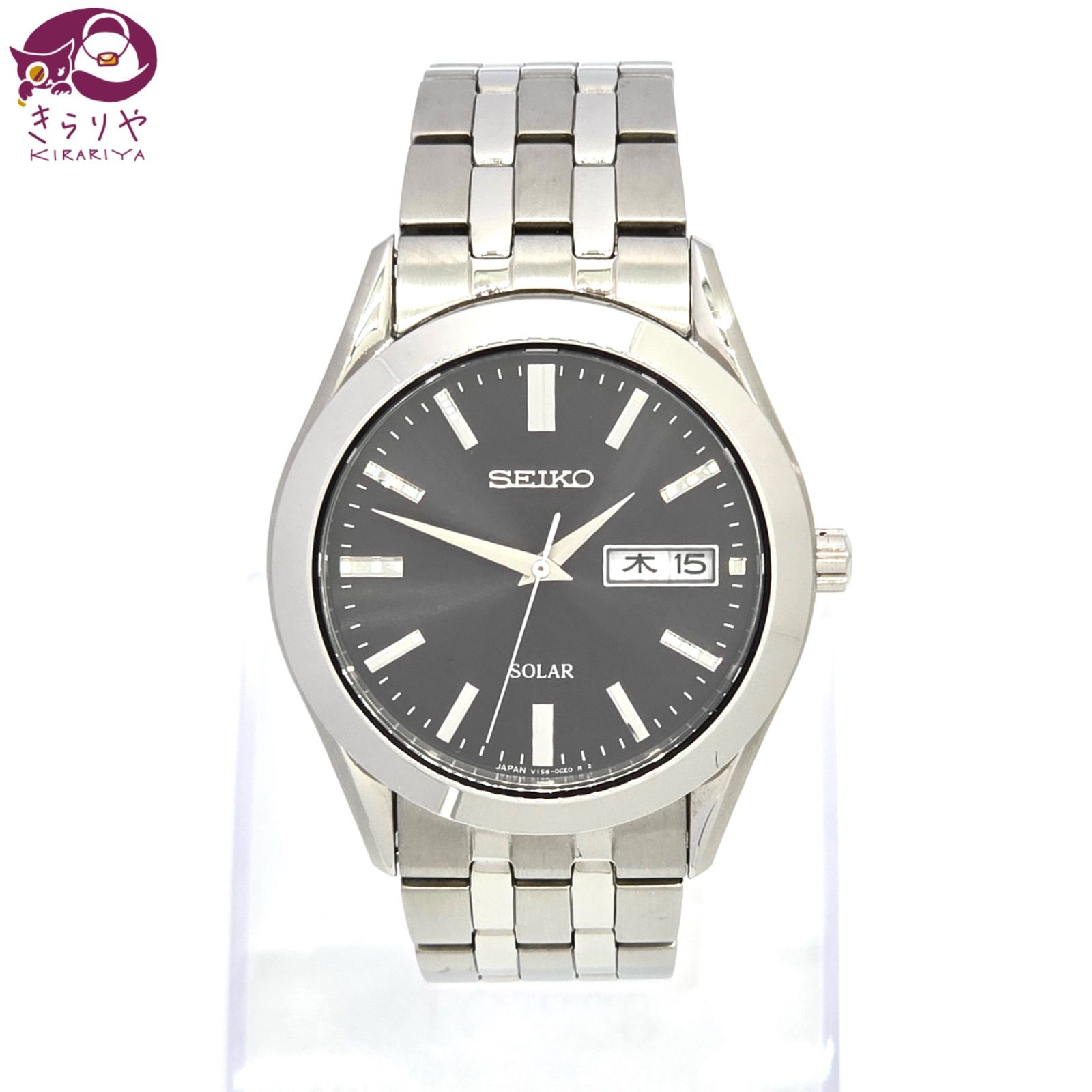 SEIKO セイコー SBPX083 セイコーセレクション メンズ ソーラー 腕時計 稼働品 デイデイト V158 箱 ケース ギャランティカード 冊子|カード クロス 付き