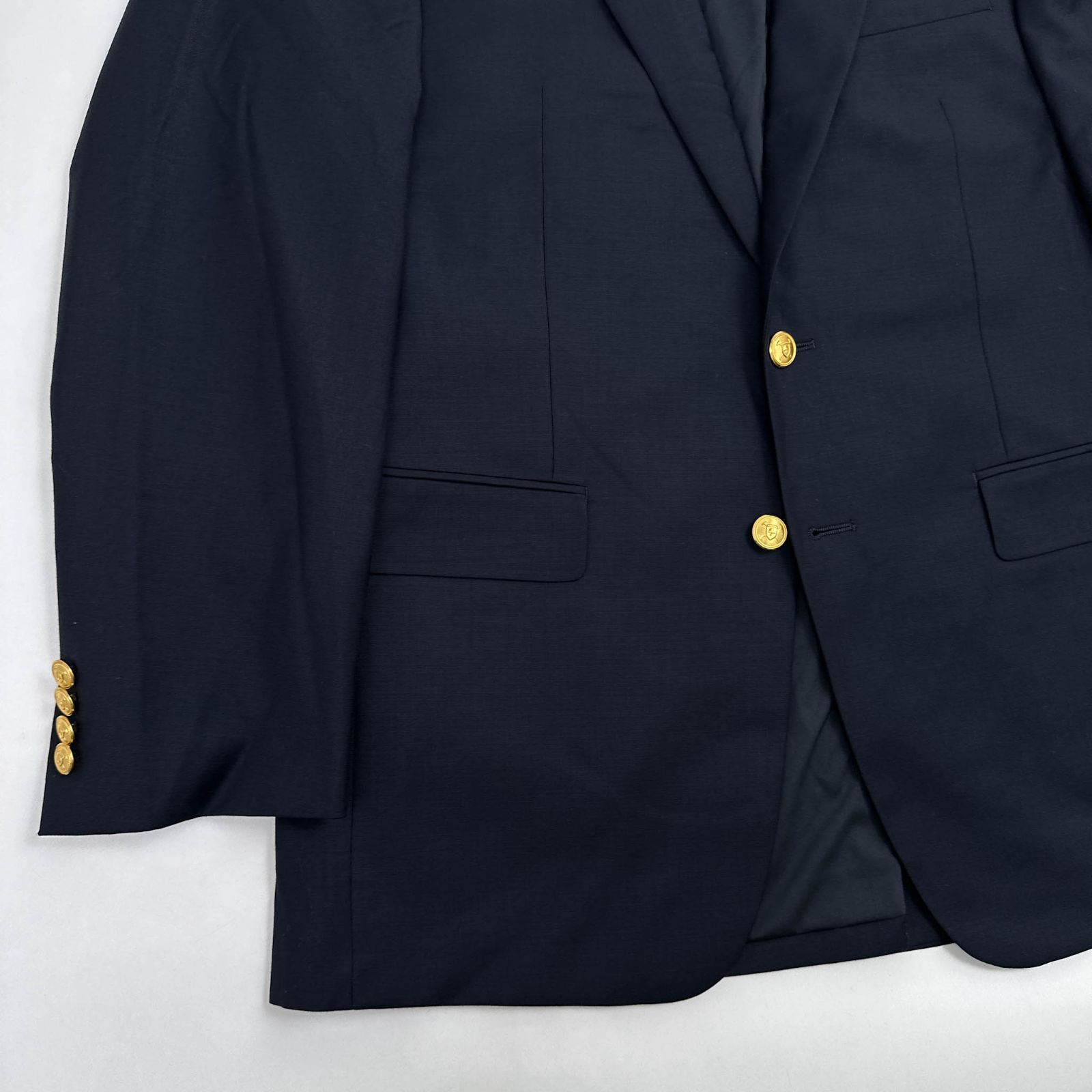 美品✨ポロラルフローレン 紺ブレ テーラード 金ボタン 2B Mサイズ 美品✨ポロラルフローレン 紺ブレ テーラード 金ボタン 2B M
