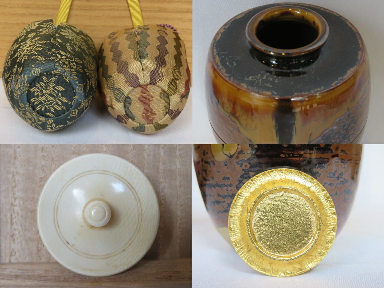 茶道具　高取焼　茶入　楽山作 2c35dbe446bbf3b4e20316bb11316e