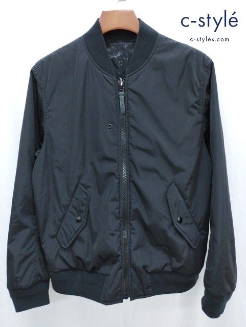 A316 秋冬物 人気 COACH コーチ MA-1 ジャケット ブラック リバーシブル 中綿 | K