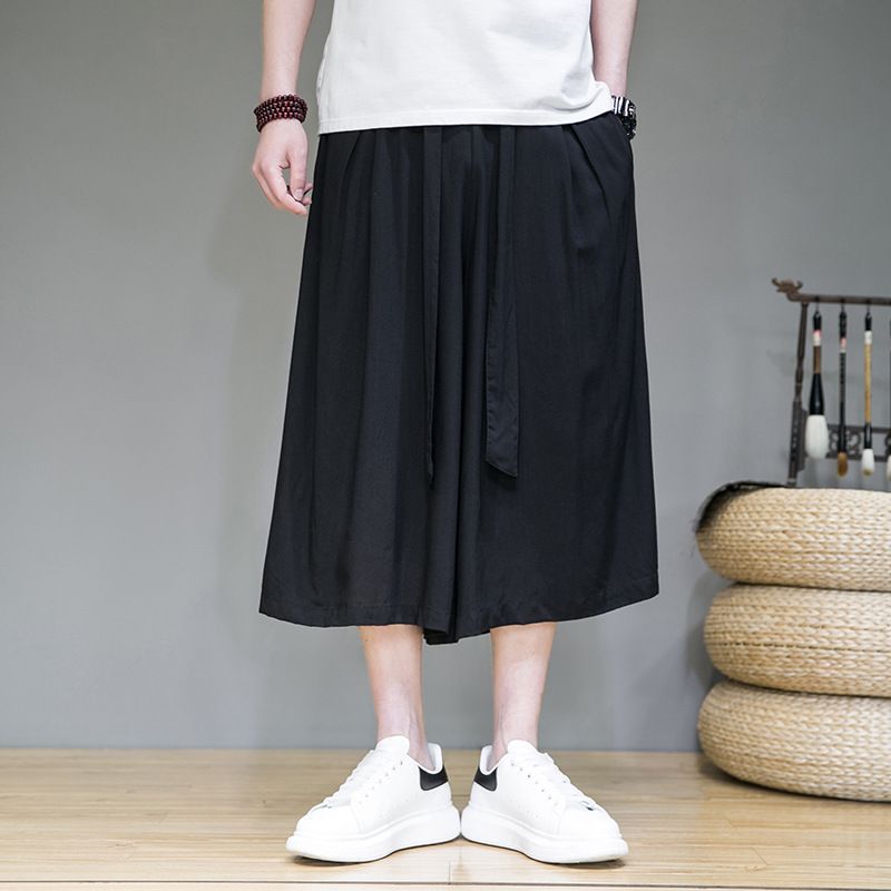 ワイドパンツ クロップドパンツ テーパード パンツ 七分丈 ボトムス 夏 メンズ 薄手 カジュアル きれいめ パンツ サルエルパンツ lu0j748