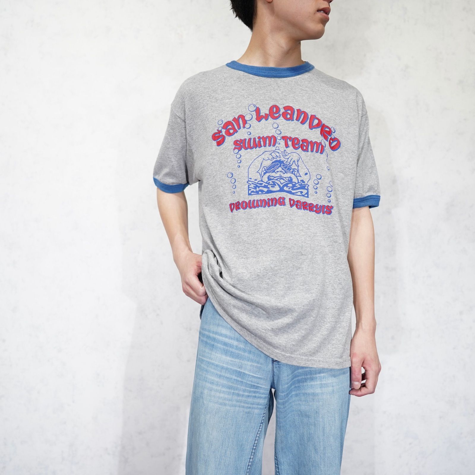 90 s USA VINTAGE AUGUSTA PRINT DESIGN RINGER T SHIRT|90年代アメリカ古着プリントデザインリンガーTシャツ