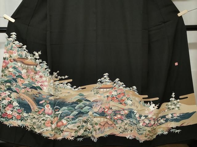 平和屋着物○豪華色留袖 作家物 手描き 霞文 暈し染め 正絹