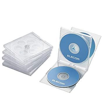 【中古】 エレコム DVD BD CDケース プラケース 標準タイプ 4枚収納 5枚パック クリア CCD-JSCNQ5CR