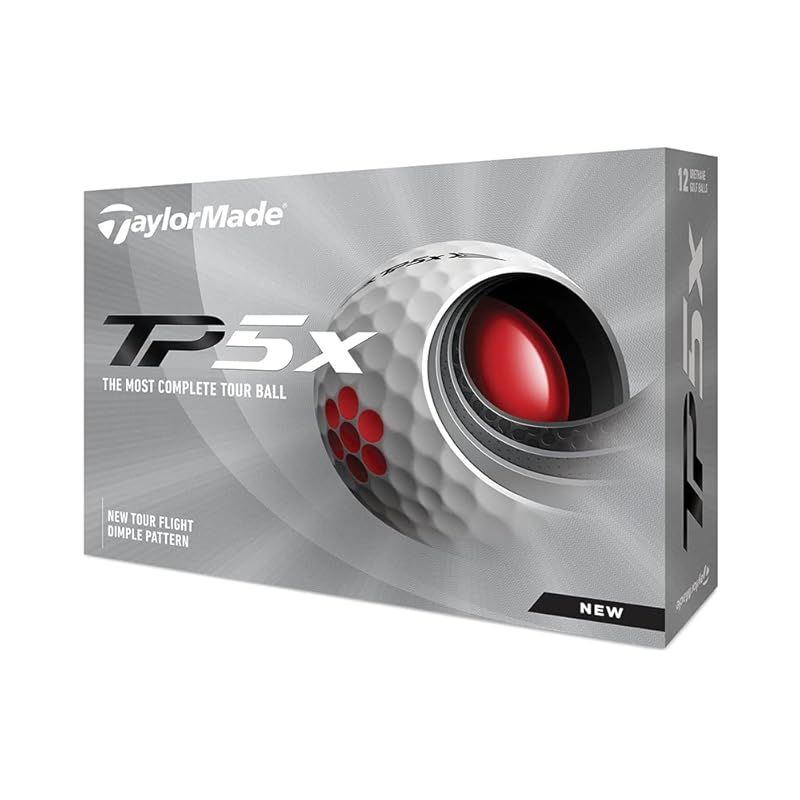 テーラーメイド 2021 TP5X キャストウレタンカバー ゴルフボール 1ダース 全12球 USA直輸入品 ホワイト 1