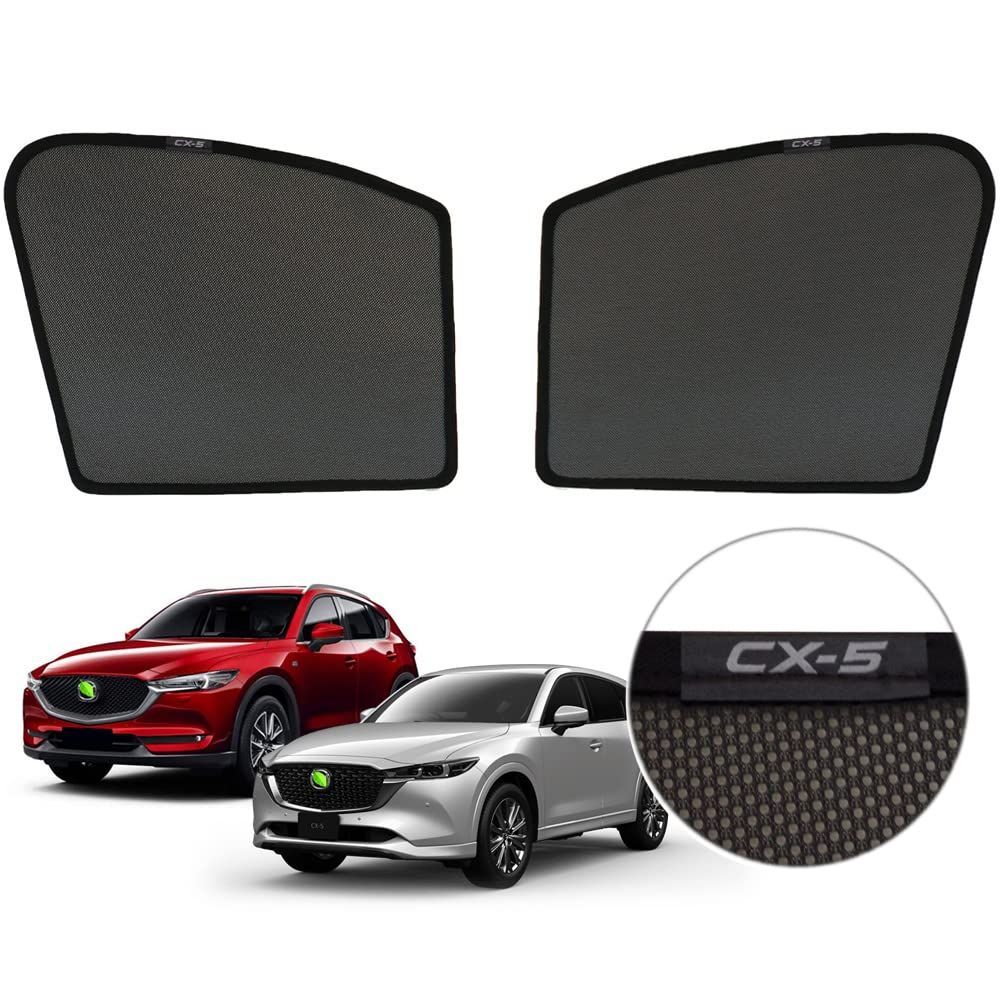 YOSHINARI MAZDA マツダ 用 新型 CX-5 KF メッシュ サンシェード 断熱 遮光 日除け (CX-5 KF型前席側2枚セット)