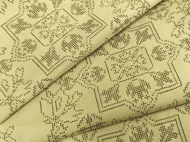 平和屋着物○上質な紬 絞り 正絹 逸品 AABD1108ck