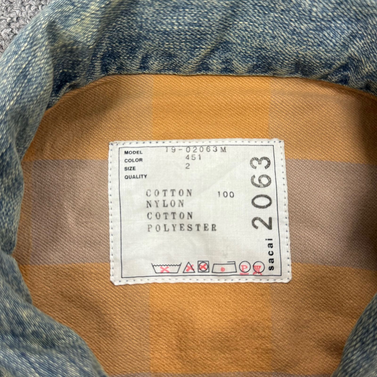 Sacai 19AW MA-1ドッキングデニムジャケット Gジャン ブルゾン サカイ 