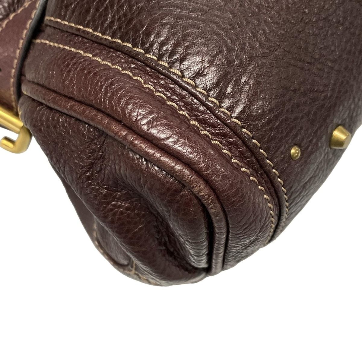 Chloé パティントン南京錠付黒 レザー ハンドバッグギャランティ有り Chloé パティントン南京錠付黒 レザー ハンドバッグギャランティ有り