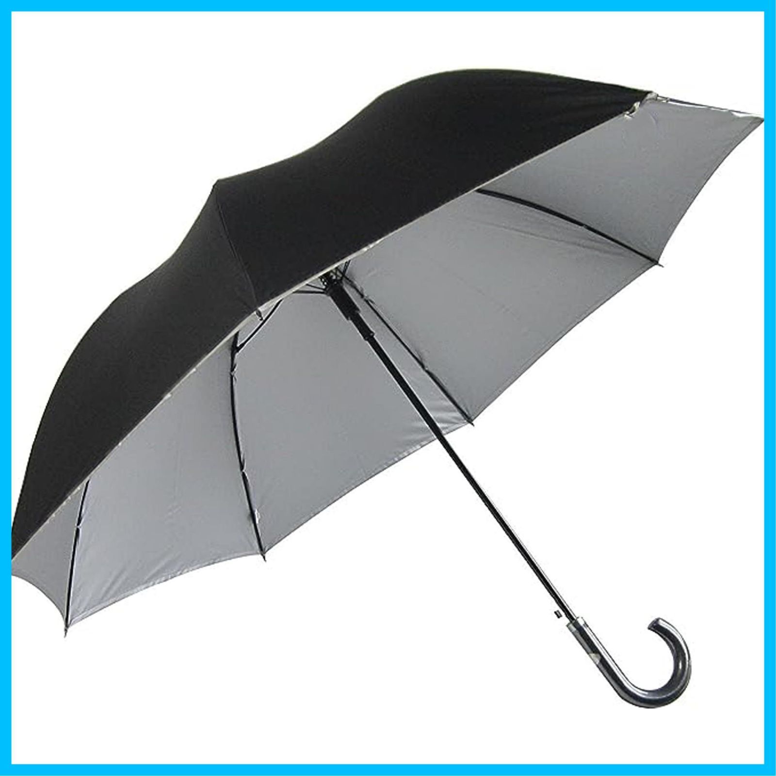 黒 ジャンプ傘 ワンタッチ グラスファイバー 丈夫 軽量 遮熱 一級遮光 内側特殊コーティング UPF 50 UＶカット100 65 cm 大きい メンズ 晴雨兼用 日傘 長傘 ベーシック