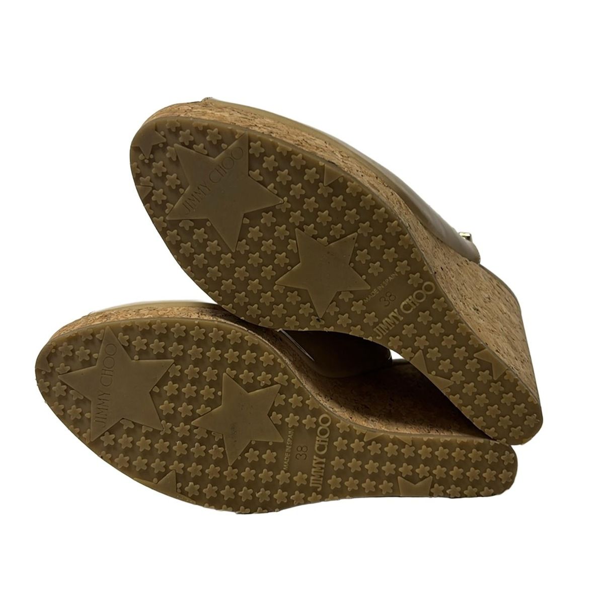 ベージュ ウェッジソール|オープントゥ