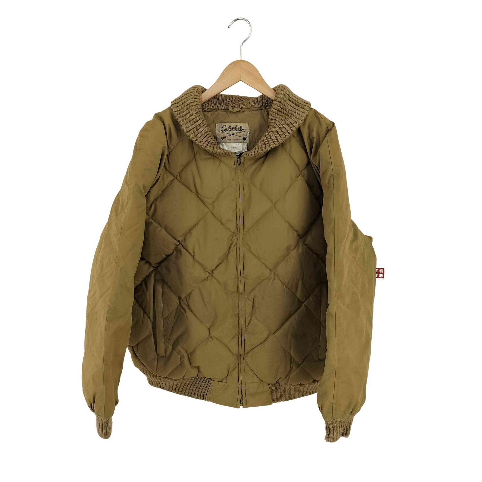 Cabela’s スカイライナー ダイヤ キルティング グースダウン　ブラウン カベラス Cabela's MADE IN TAIWAN キルティング ダウンジャケット