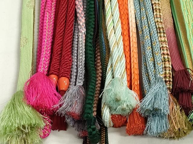 平和屋着物●和装小物　帯締め20本　高麗組　笹浪組　冠組　金糸　逸品　DAAT0778by 平和屋着物○和装小物 帯締め20本 高麗組 笹浪組 冠組 金糸 逸品