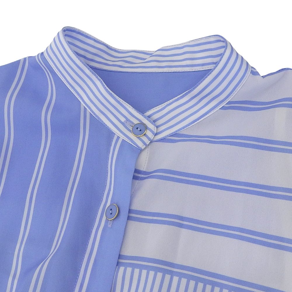  Diagram ダイアグラム ストライププリント ワンピース レディース ライトブルー ホワイト 38 -01 その他 その他