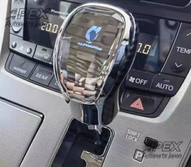 送料無料 レクサス トヨタ Alphard Vellfire LED 水晶 シフトノブ 1個