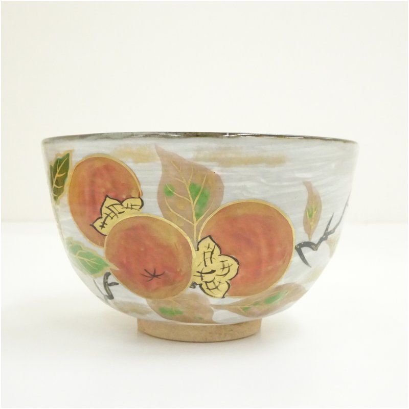 茶道具 鳴滝窯 城岳 伊羅保釉鱗文 茶碗 抹茶茶碗 共箱