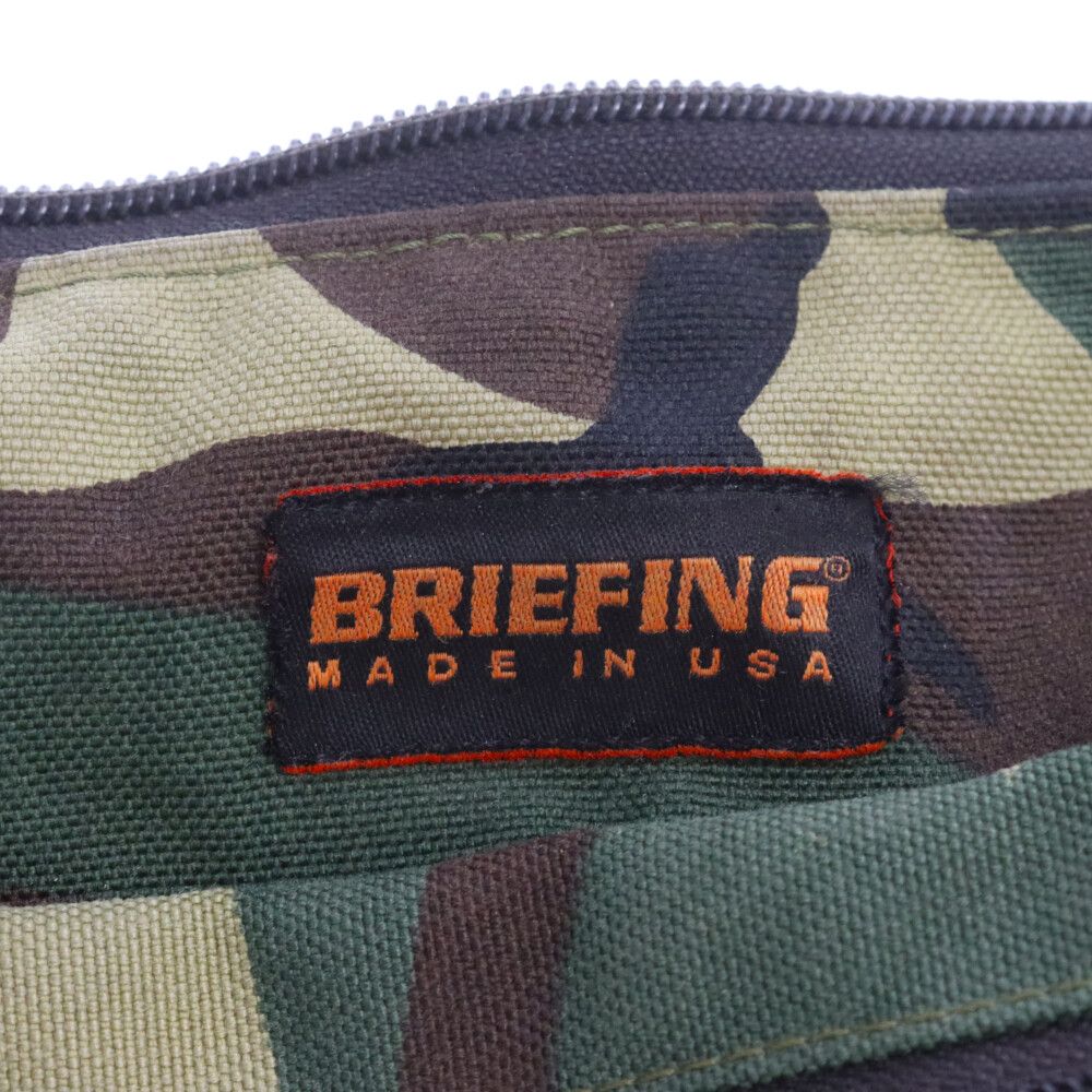 BRIEFING (ブリーフィング) カモ柄 ナイロンウエストバッグ グリーン 