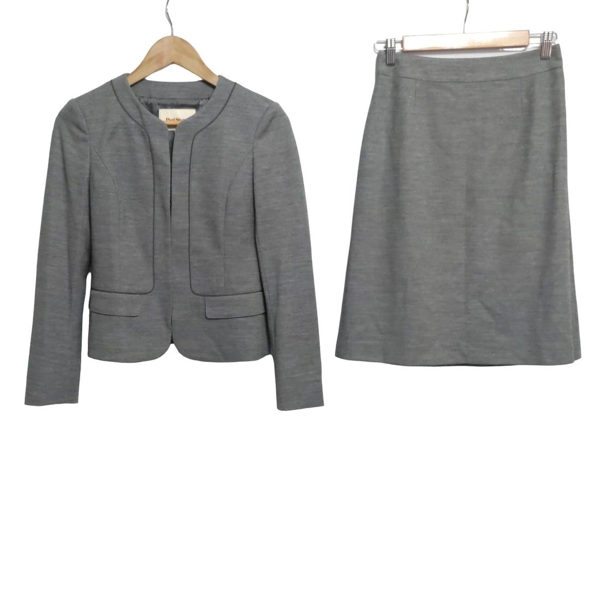 PaulStuart ポールスチュアート スカートスーツ レディース - グレー×ダークグレー