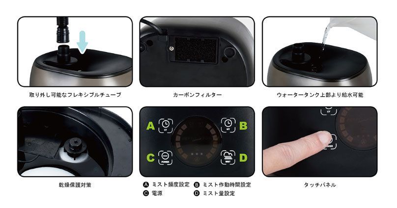 E901 爬虫類両生類用加湿器