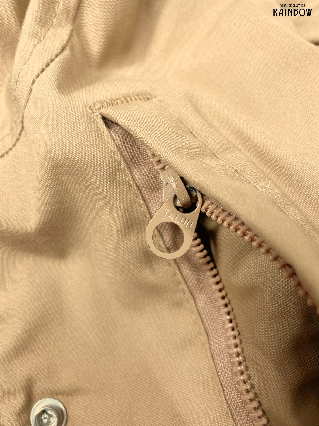 古着 LEVIS リーバイス アメリカ製 前開き TALONジップ 無地 コットン ウール 長袖 アウター ヘビーコート ベージュ ttu2509092 GULLKHAN_COM