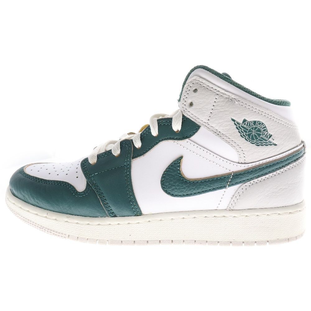 NIKE ナイキ WMNS AIR JORDAN 1 MID GS Oxidized Green ウィメンズ エアジョーダン 1 ミッドカットスニーカー ホワイト|グリーン レディース US6Y|24cm FQ8088-103