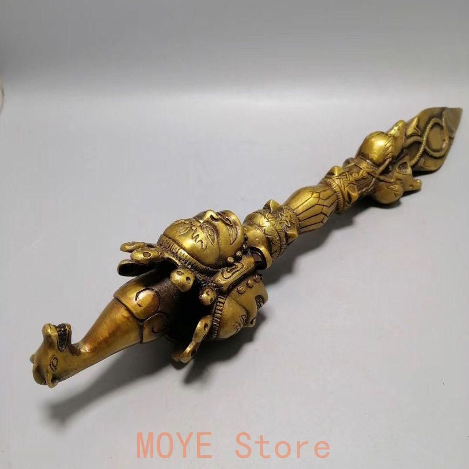 仏教美術 法器 馬頭明王三面普巴杵 降魔杵 辟邪 開運 風水招財