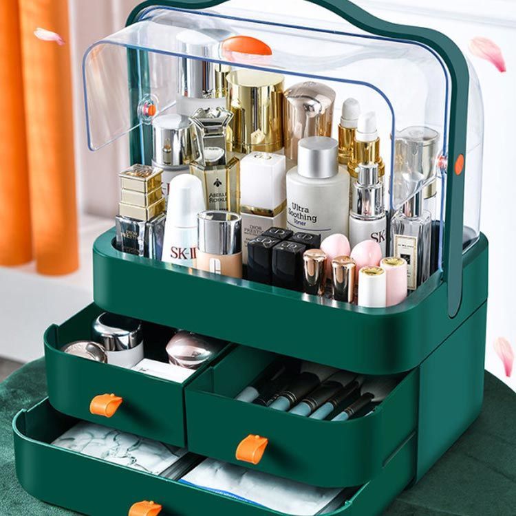 メイクボックス コスメボックス コスメ整理 持ち運びOK メイクボックス 大容量 コスメ収納 持ち運び 鏡付き メイク 収納