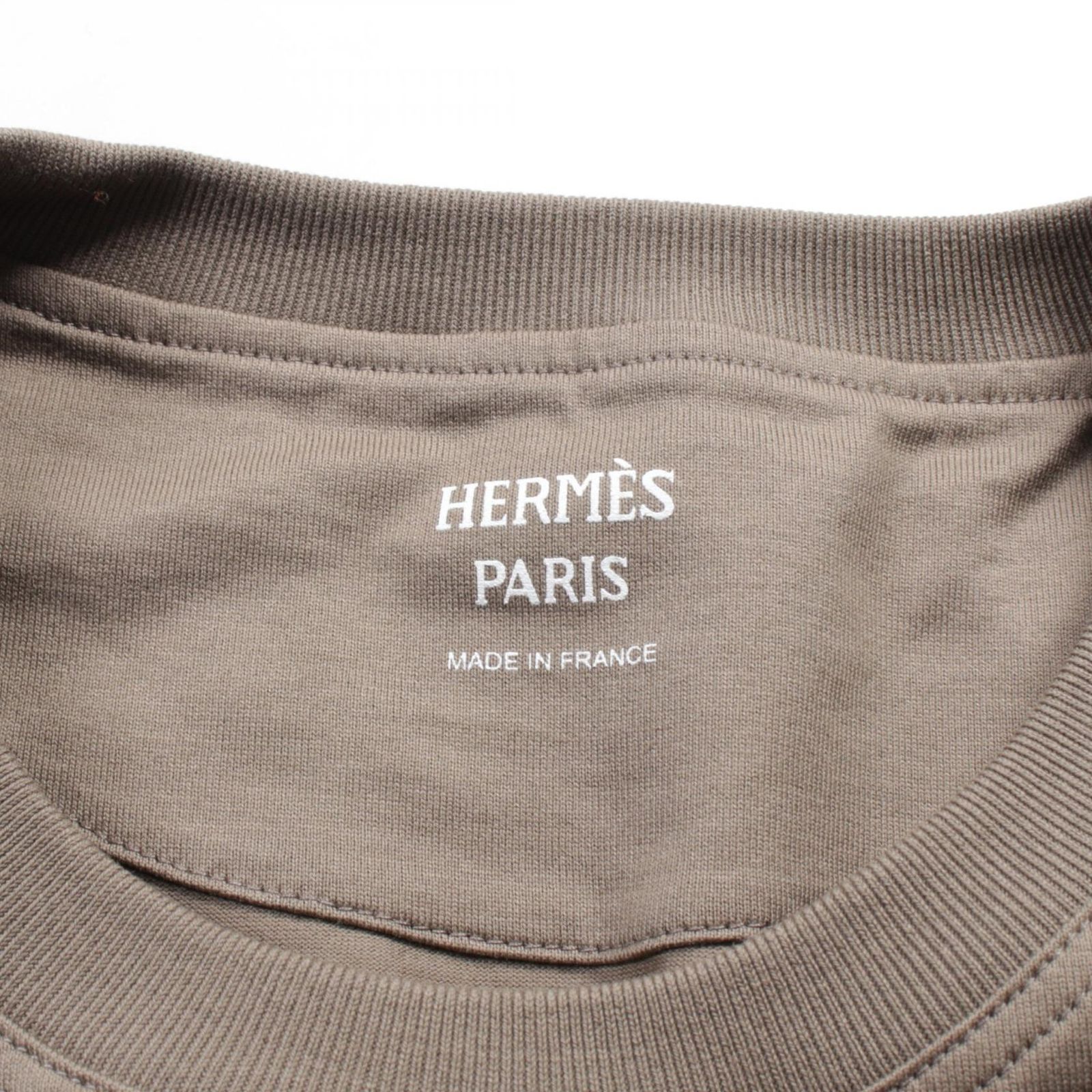 エルメス HERMES カットソー モザイク刺繍パッチポケット 4H4615DA