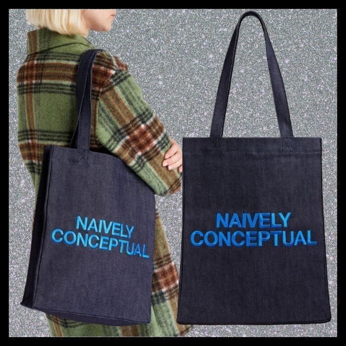 APC 厚手デニム 刺繍 ショルダー ハンドバッグ キャンバスバッグ