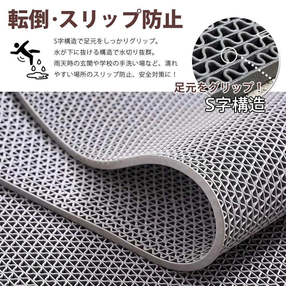 MATSURIA 滑り止めマット 屋外 90cm×5m 高規格5mm厚 PVC 玄関 洗い場 浴室 屋内 転倒防止 業務用 介護施設 歩行 通路 風呂 浴室 駐車場 ベランダ MARWIL-DEMENAGEMENTS_CH