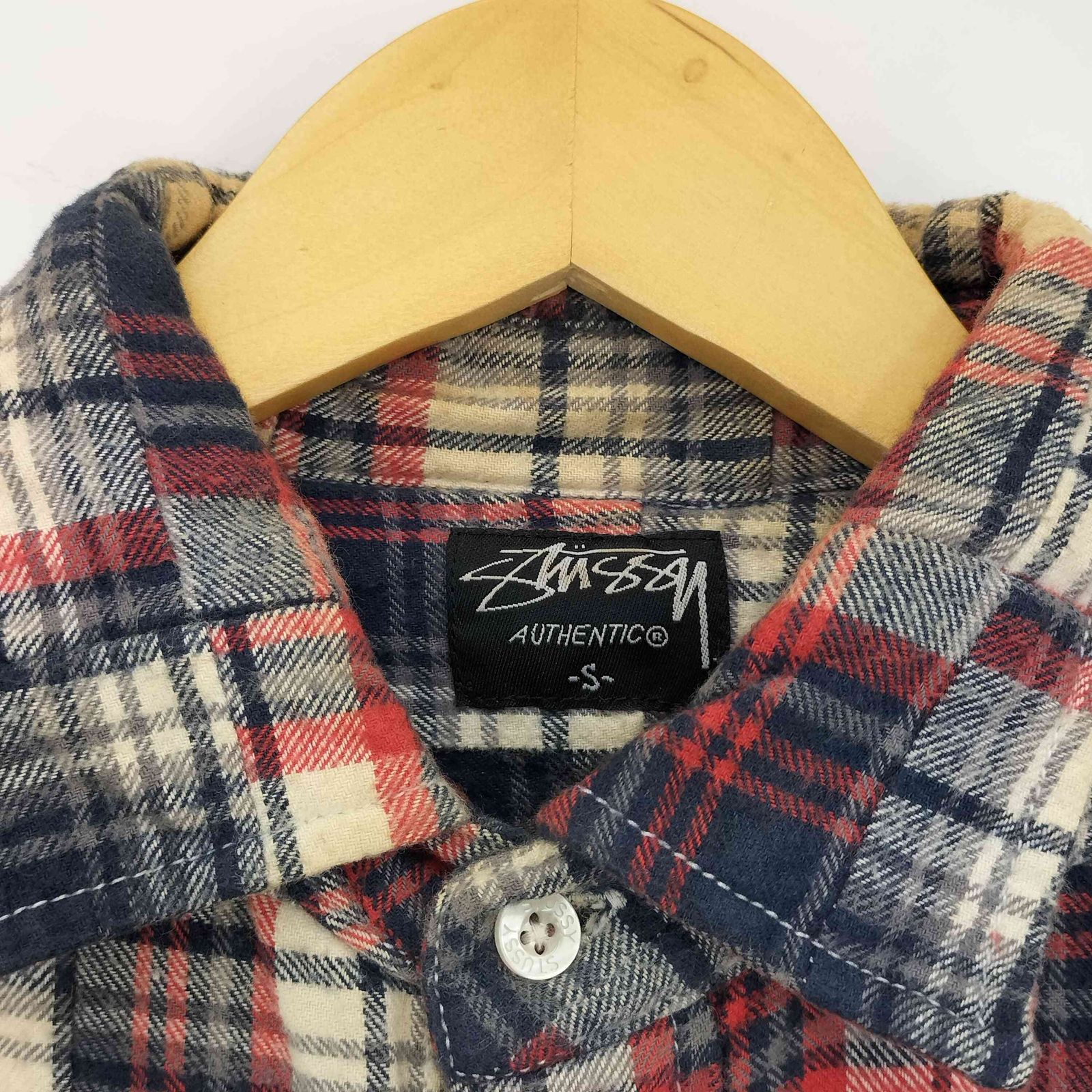 00s old Stussy プリントネルシャツ　ステューシー OLD STUSSY ステューシー ロボット プリント Tシャツ ネイビー