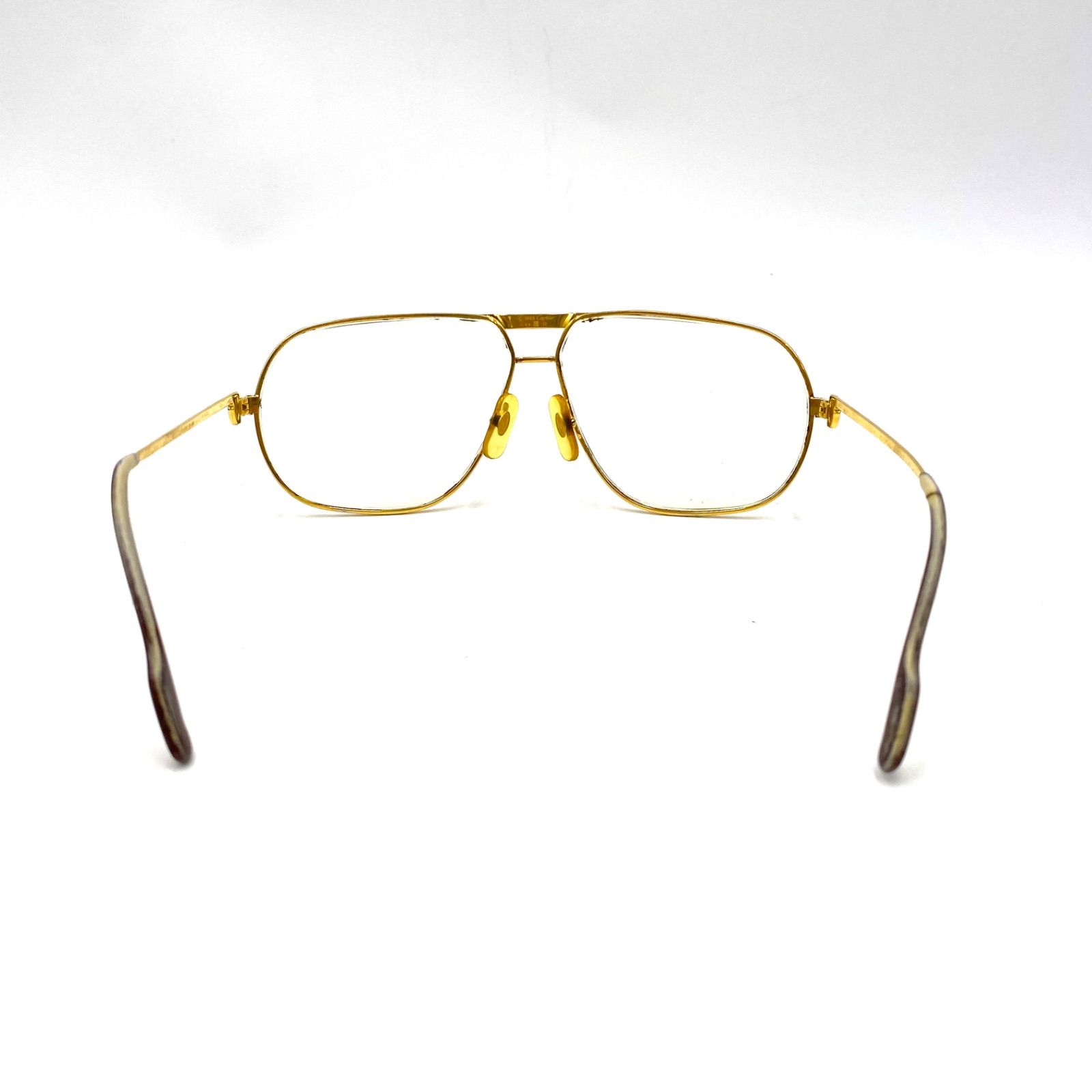 希少 Cartier カルティエ めがね メガネ 眼鏡 メガネフレーム ゴールド 