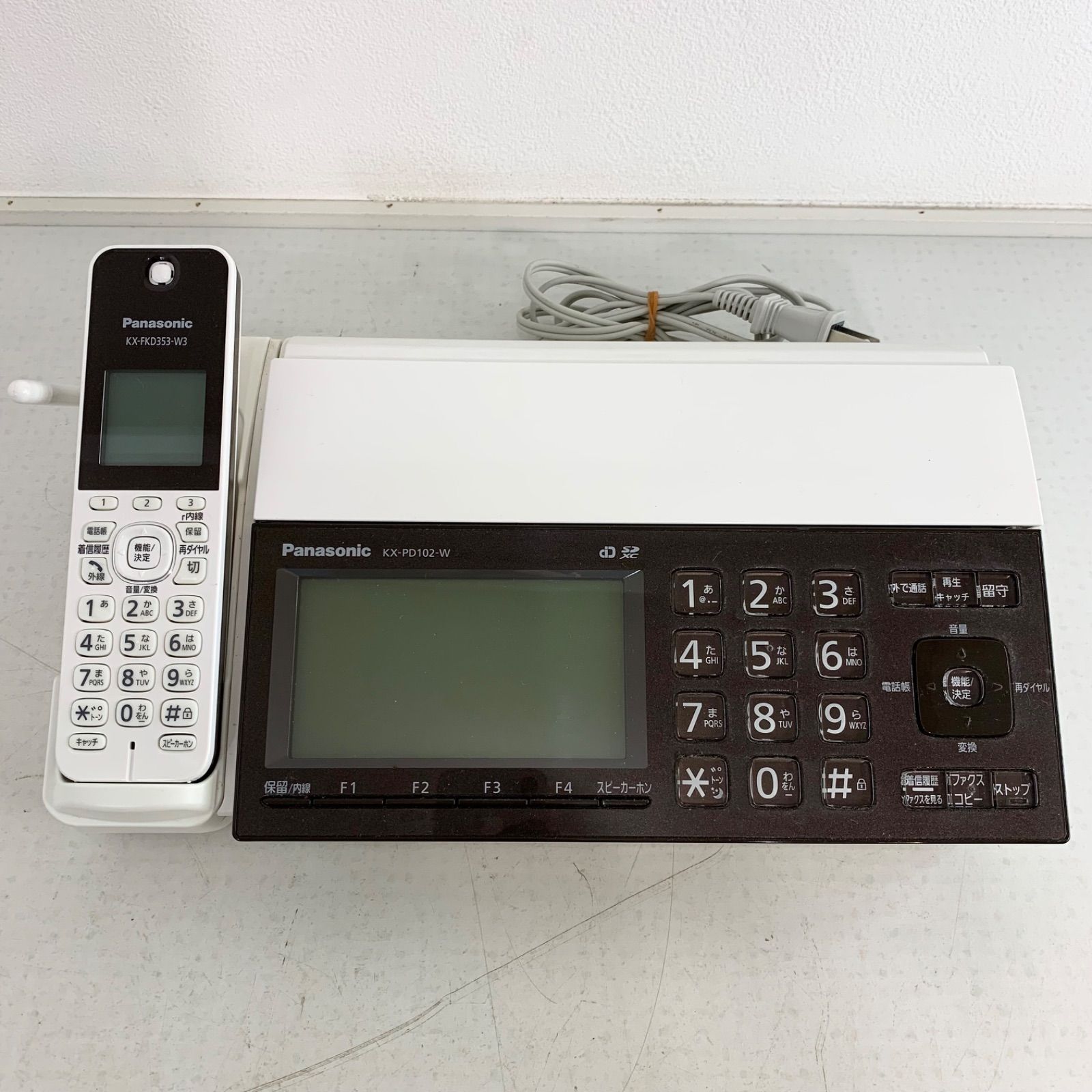 パナソニック FAX付き電話機 おたっくす KX-PD102-W - メルカリ