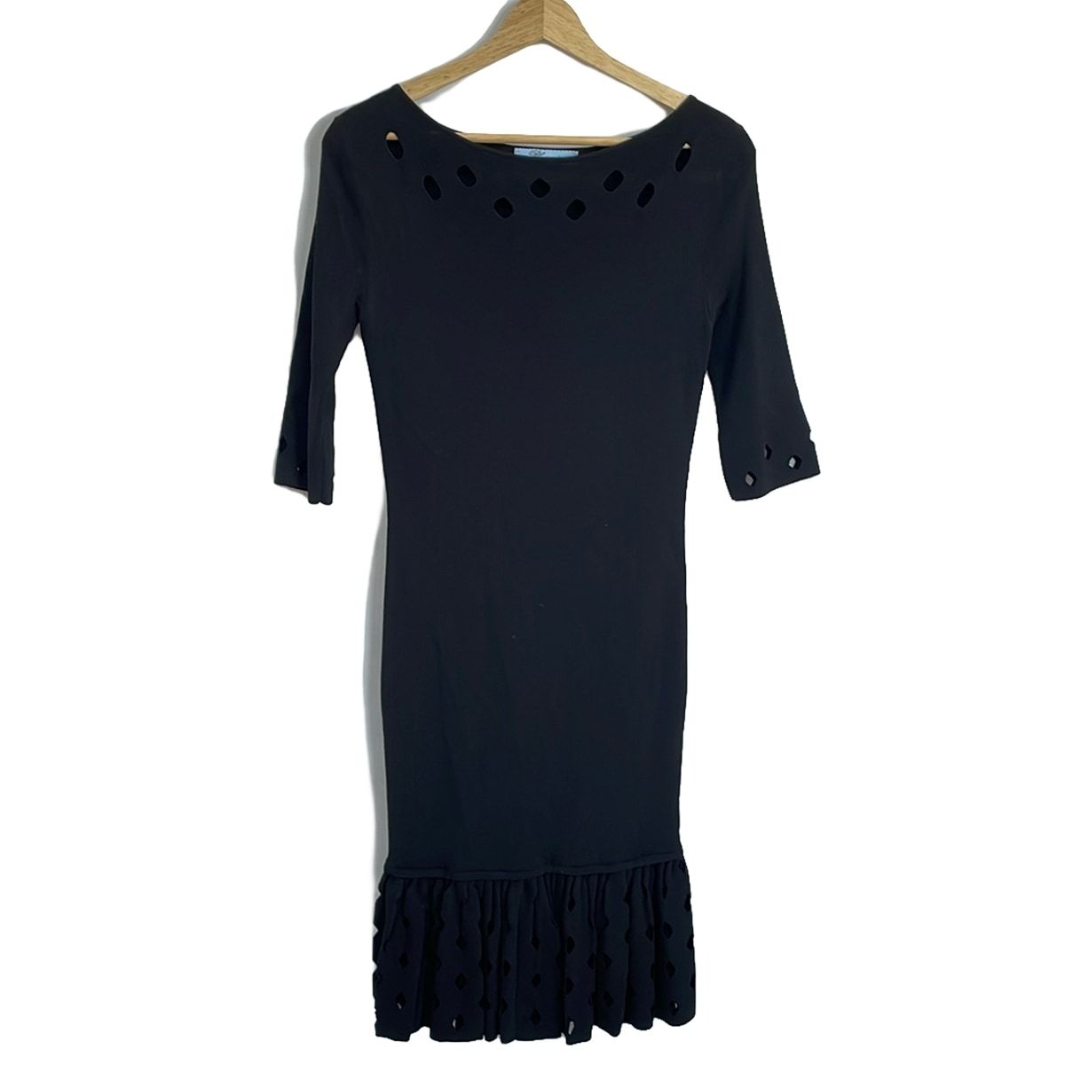 BLUMARINE ブルマリン ワンピース サイズ40 M レディース - 黒 七分袖 ロング