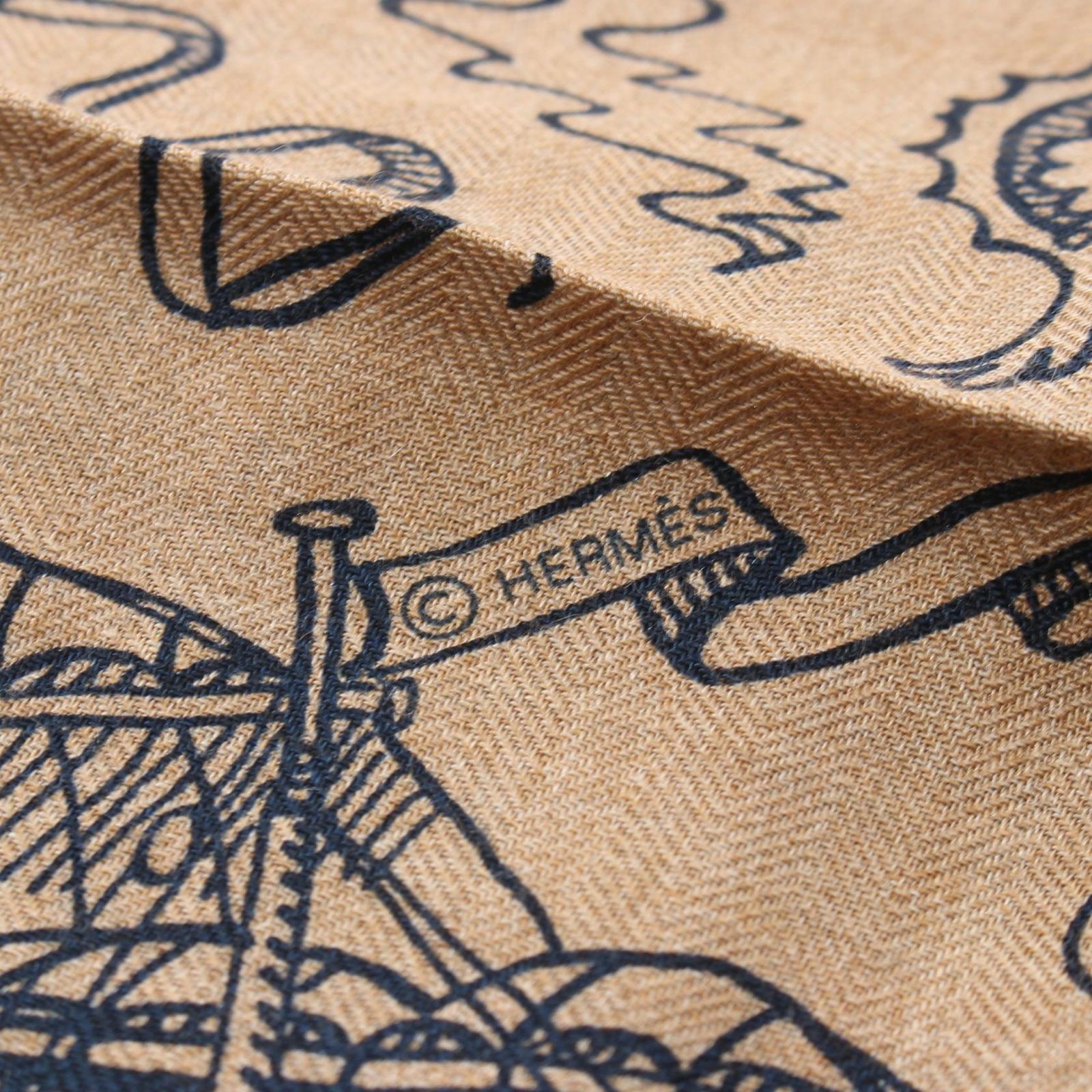 エルメス HERMES スカーフ カレジェアン カレ140 Tatouages Marins