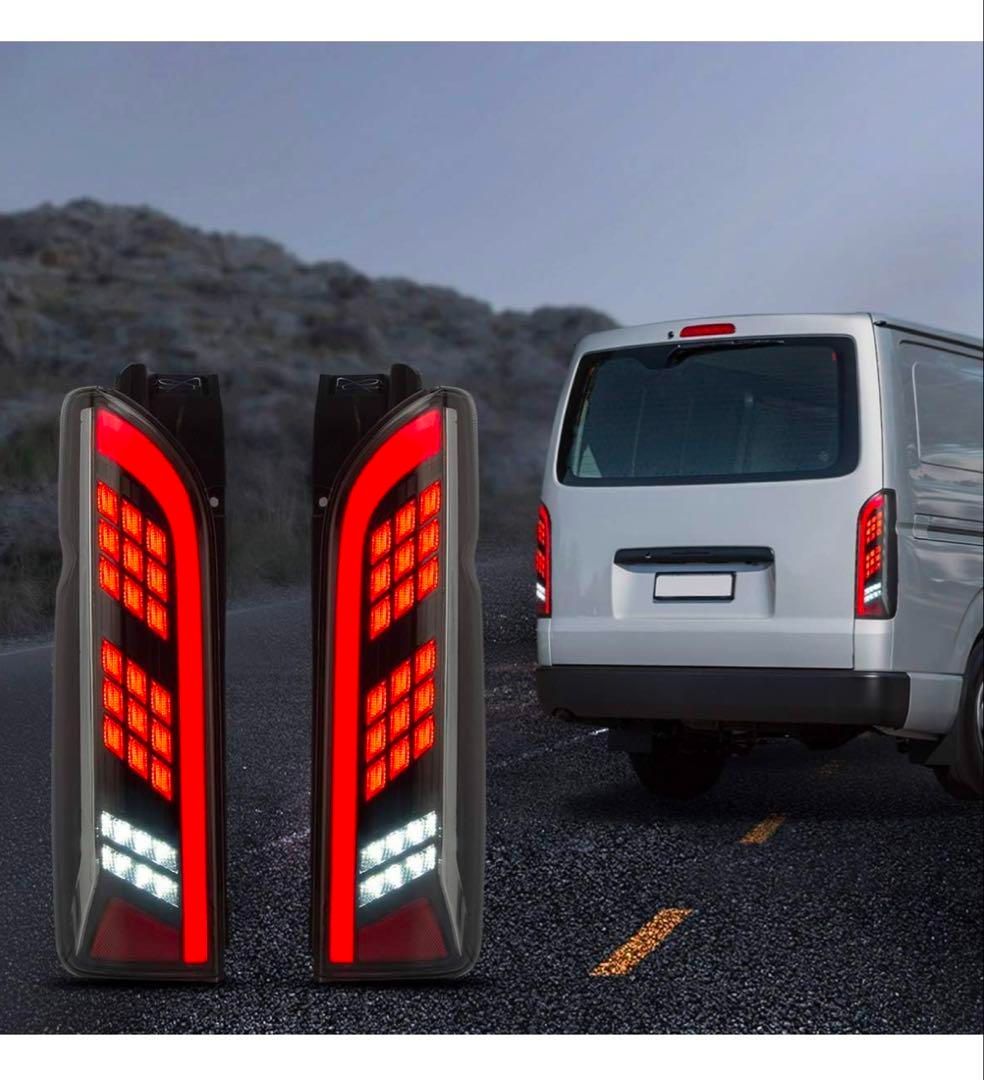 ハイエース LEDテール シーケンシャルウインカー スモークレンズ