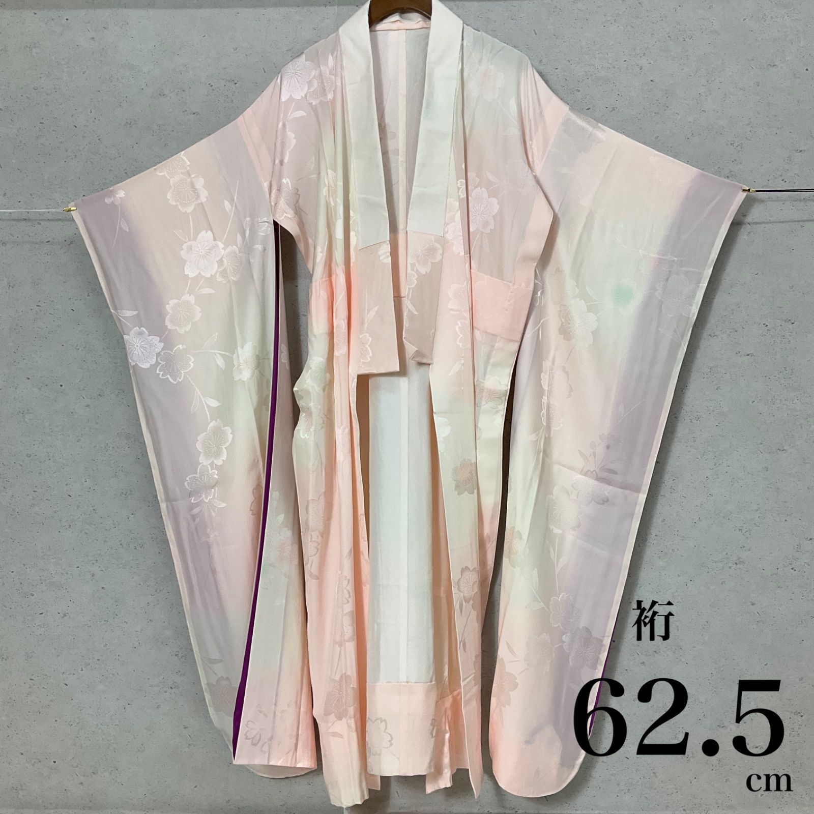 ◇kimono+one◇美品◇振袖長襦袢◇単衣 ◇袖無双◇居敷当て付き◇衣紋