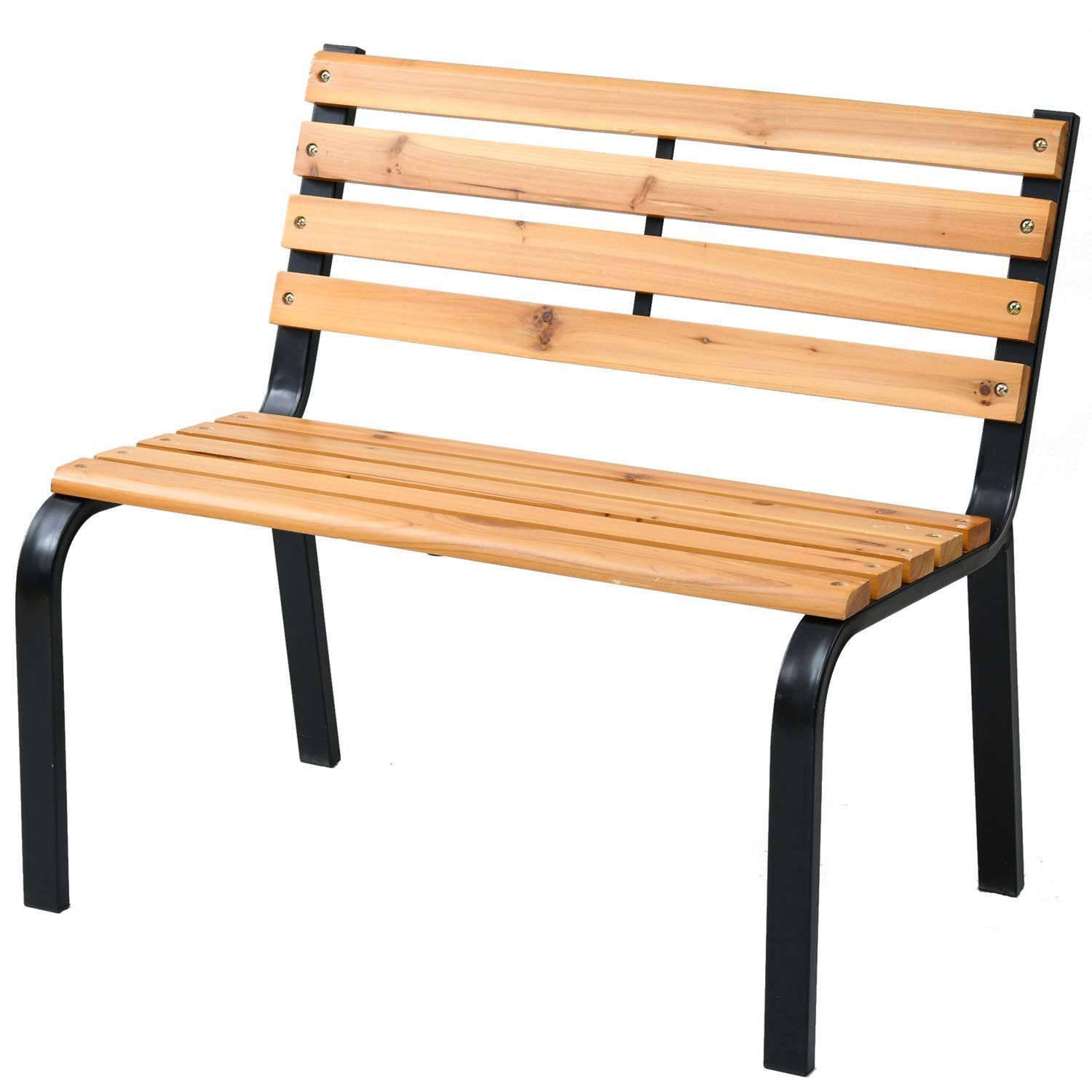 新品 [山善] ガーデンベンチ ミニ 幅80×奥行57.5×高さ74.5cm スチール